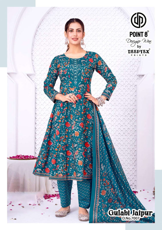 DEEPTEX GULABI JAIPUR VOL-7 Cotton Printed Readymade Anarkali Salwar Suit Set