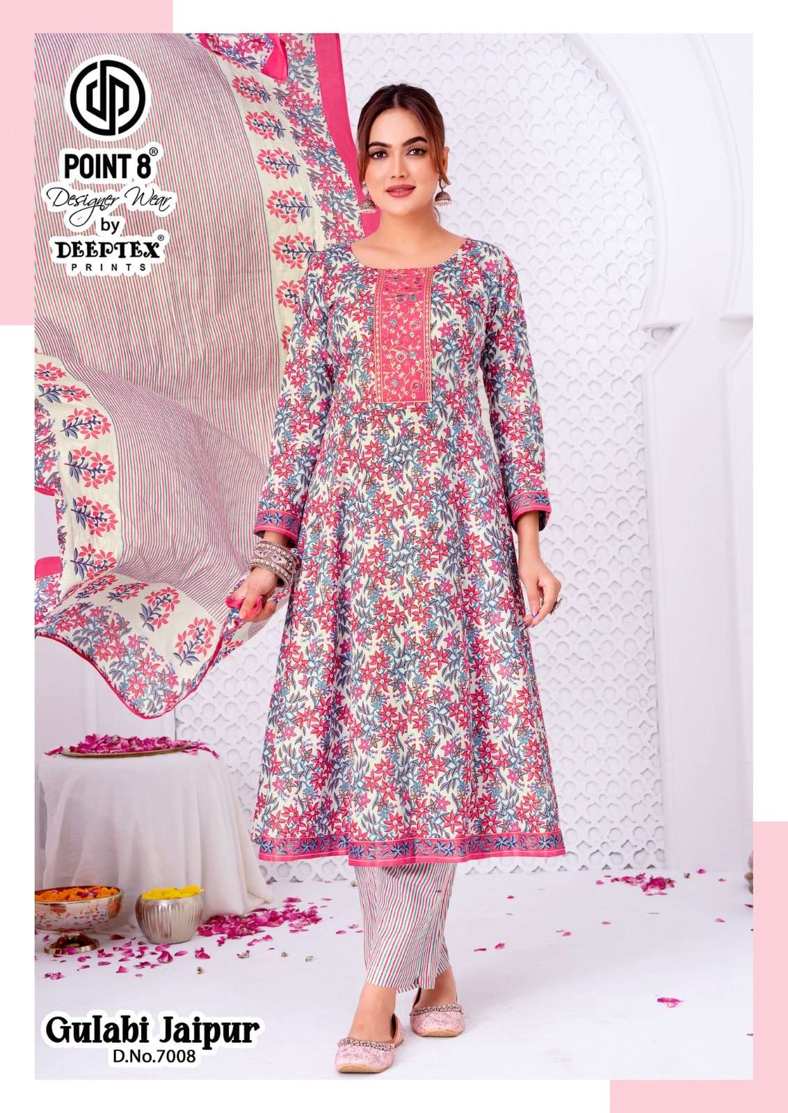 DEEPTEX GULABI JAIPUR VOL-7 Cotton Printed Readymade Anarkali Salwar Suit Set