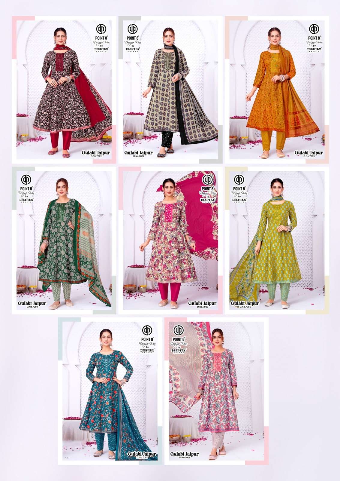 DEEPTEX GULABI JAIPUR VOL-7 Cotton Printed Readymade Anarkali Salwar Suit Set