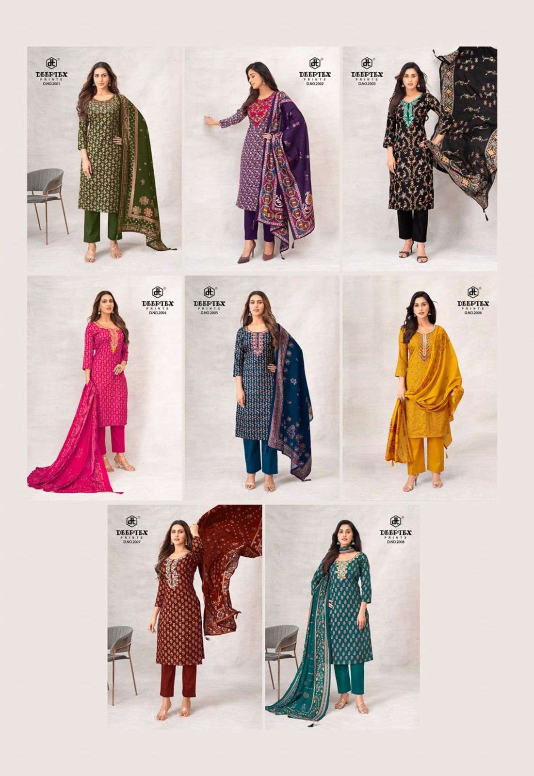 Deeptex Mausami Vol-2 Jam Satin Dress Material Wholesale Surat
