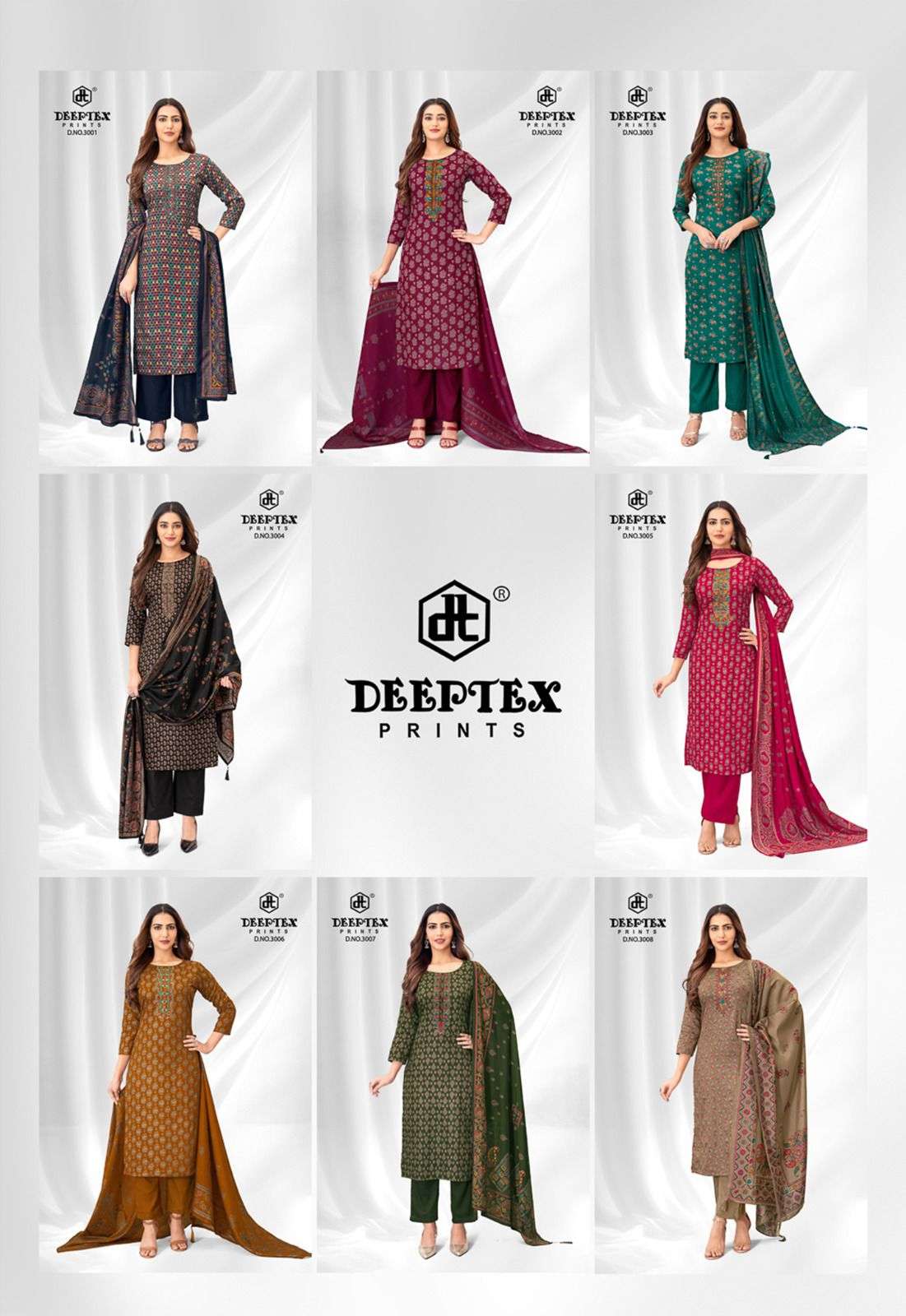 Deeptex Mausami Vol 3 Heavy Jam Satin Dress Material - Amrah Wholesale