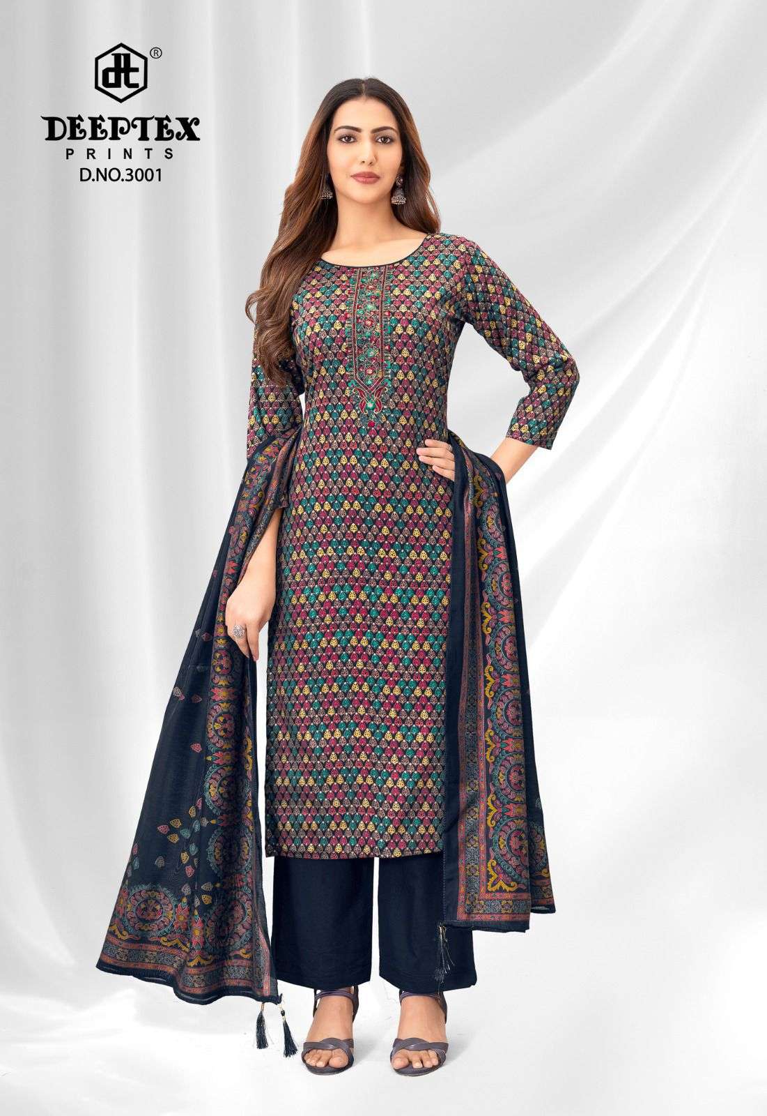 Deeptex Mausami Vol 3 Heavy Jam Satin Dress Material - Amrah Wholesale