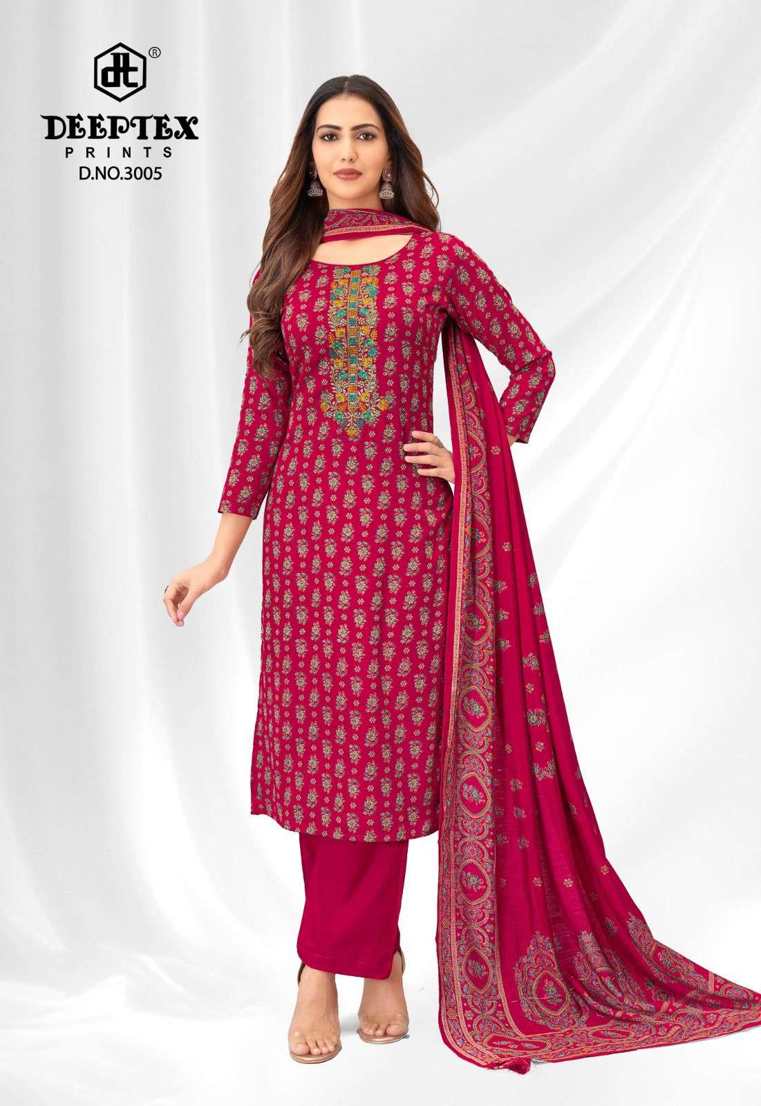 Deeptex Mausami Vol 3 Heavy Jam Satin Dress Material - Amrah Wholesale