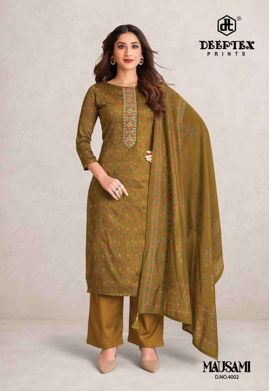 Deeptex Mausami Vol 4 Heavy Jam Satin Dress Material