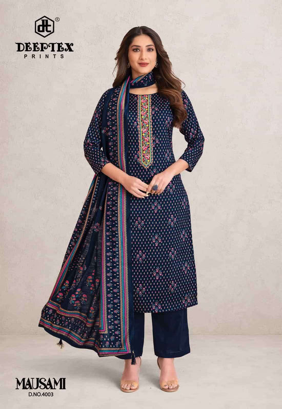 Deeptex Mausami Vol 4 Heavy Jam Satin Dress Material