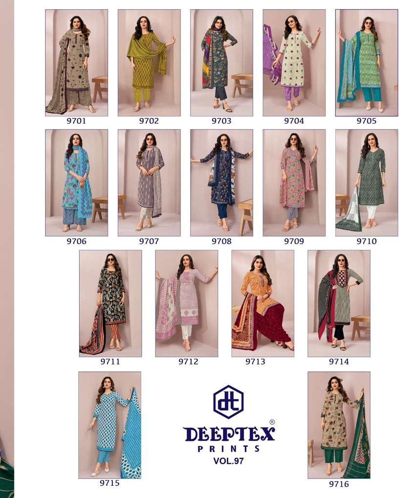 Deeptex Miss India Vol - 97 Dress Material Wholesale Catalogue - Amrah Wholesale