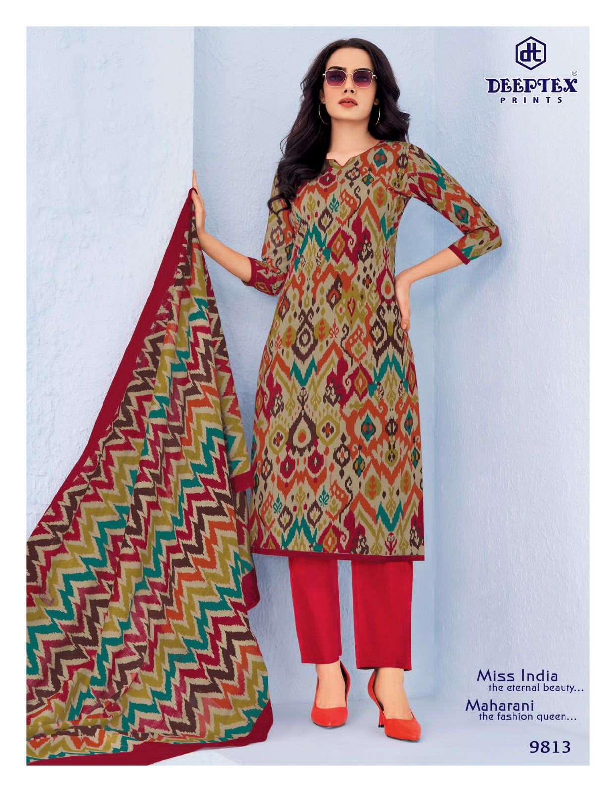 Deeptex Miss India Vol 98 Printed Cotton Dress Material