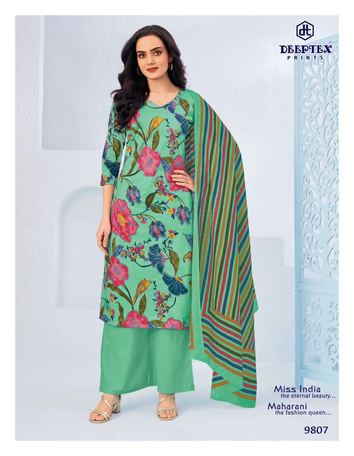 Deeptex Miss India Vol 98 Printed Cotton Dress Material