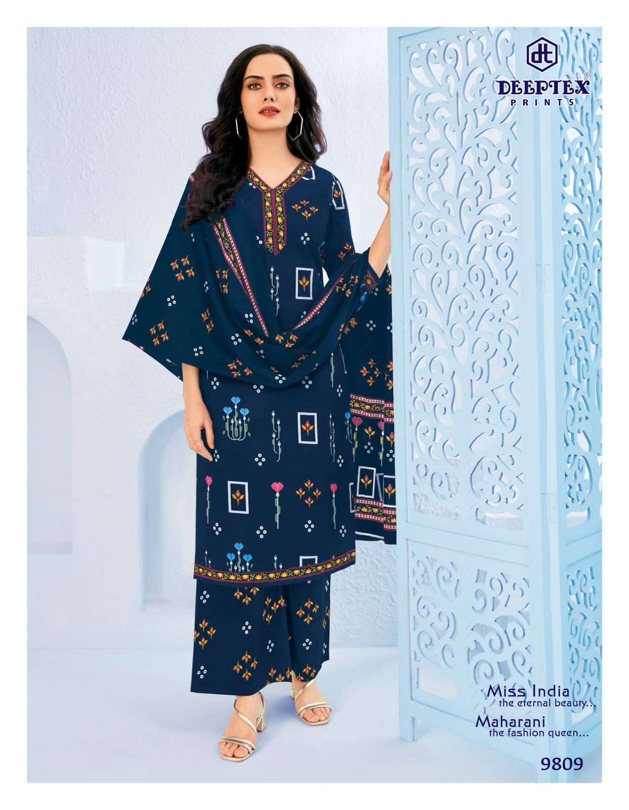 Deeptex Miss India Vol 98 Printed Cotton Dress Material