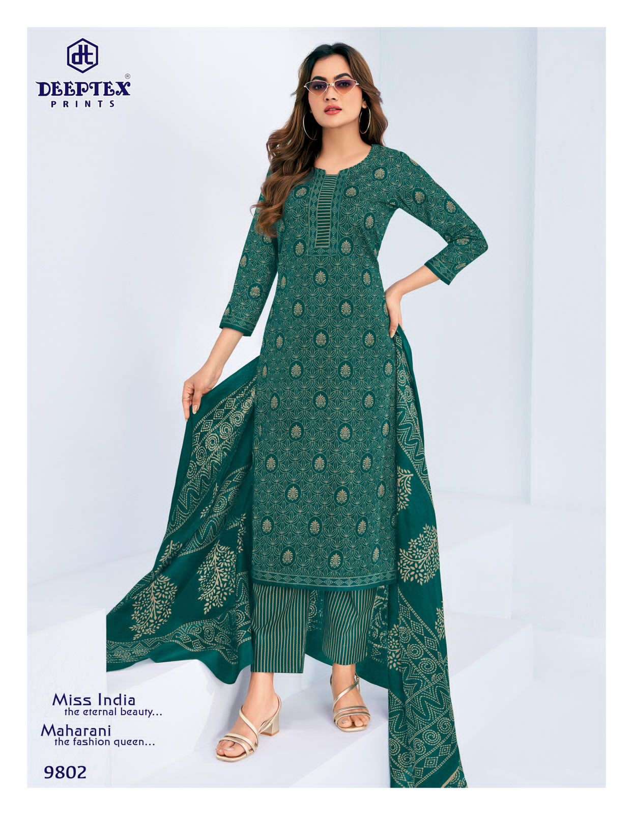 Deeptex Miss India Vol 98 Printed Cotton Dress Material