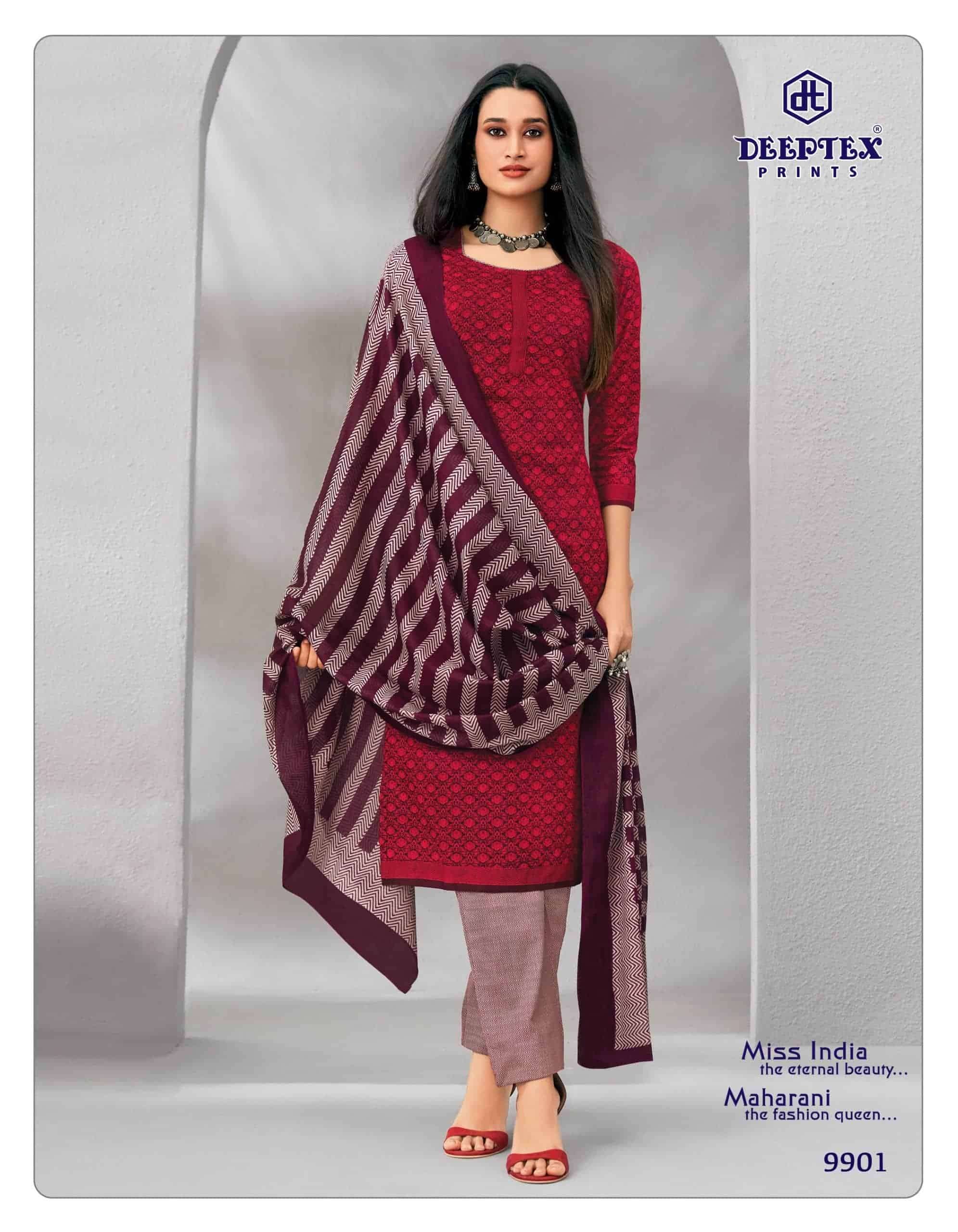 Deeptex Miss India Vol 99 Cotton Dress Material