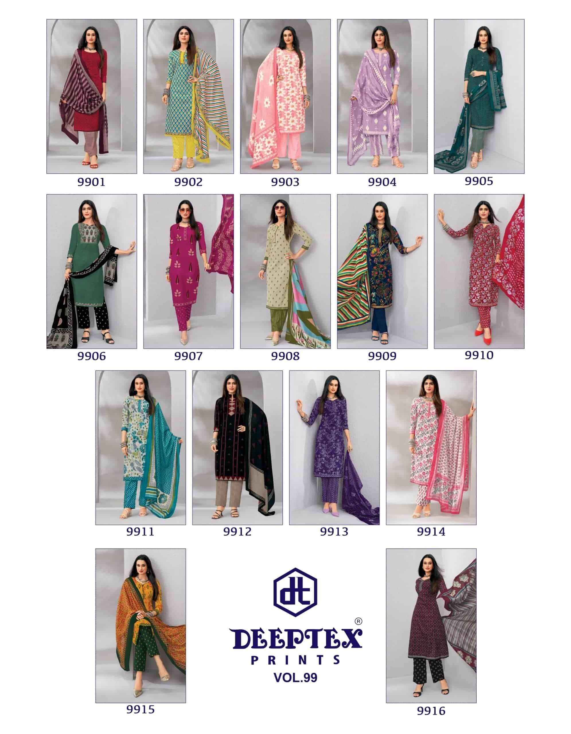 Deeptex Miss India Vol 99 Cotton Dress Material