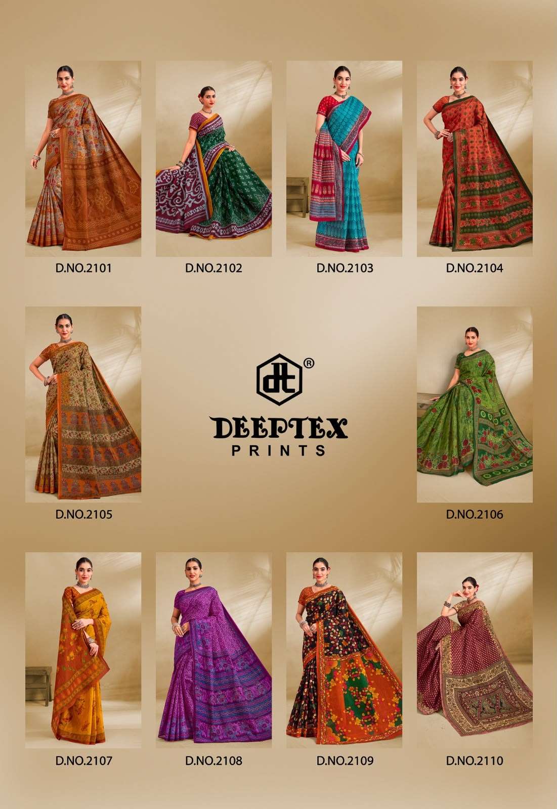 Deeptex Prime Time Vol 21 Pure Cotton Printed Saree