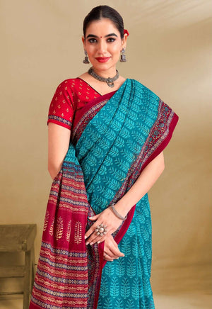 Deeptex Prime Time Vol 21 Pure Cotton Printed Saree