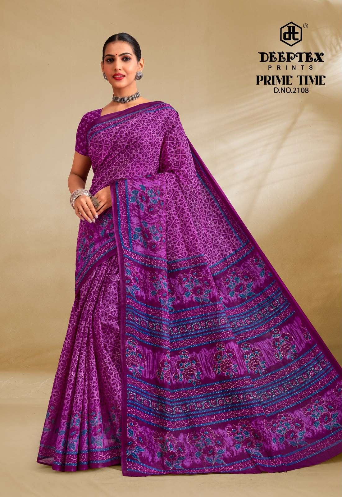 Deeptex Prime Time Vol 21 Pure Cotton Printed Saree