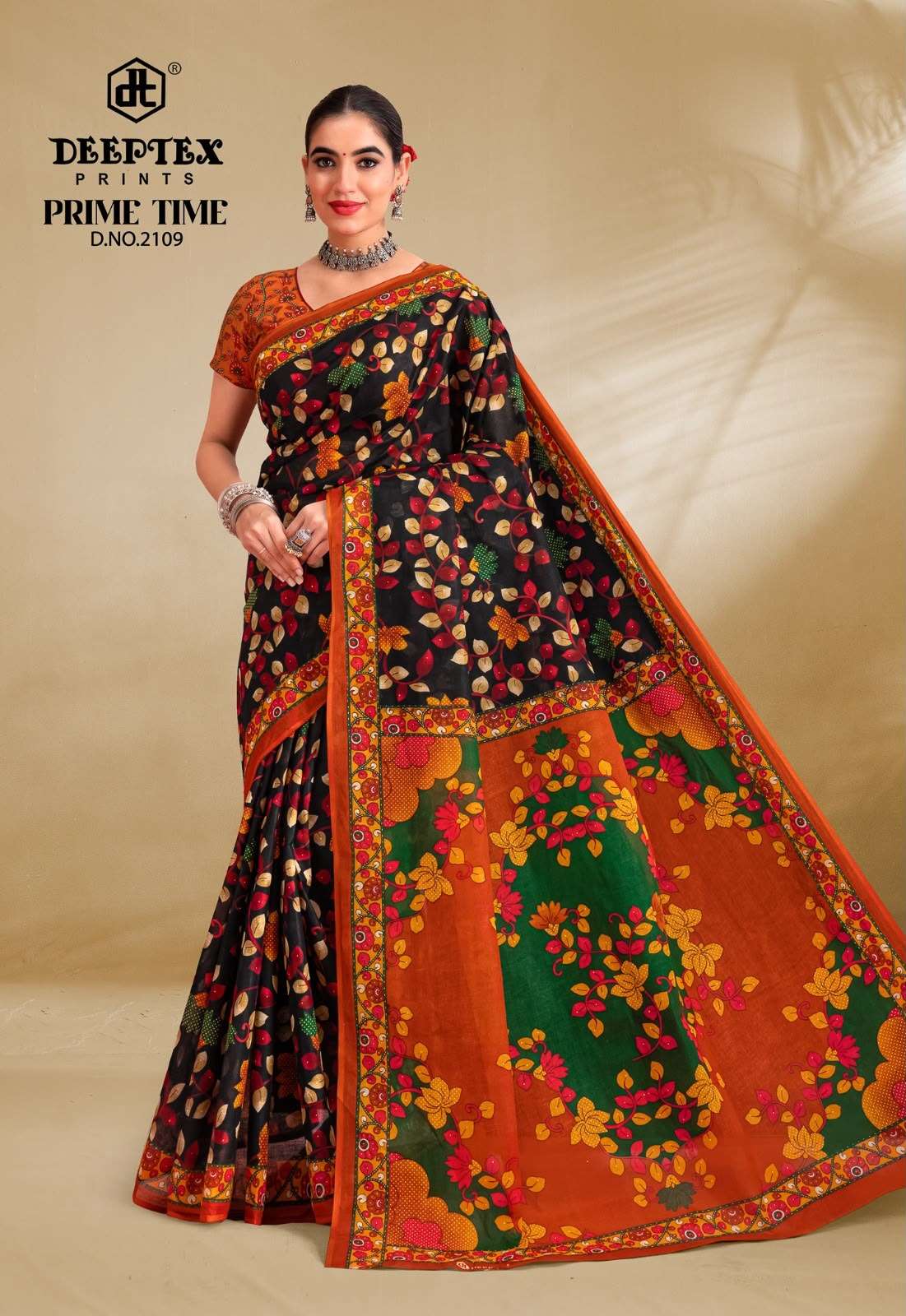 Deeptex Prime Time Vol 21 Pure Cotton Printed Saree