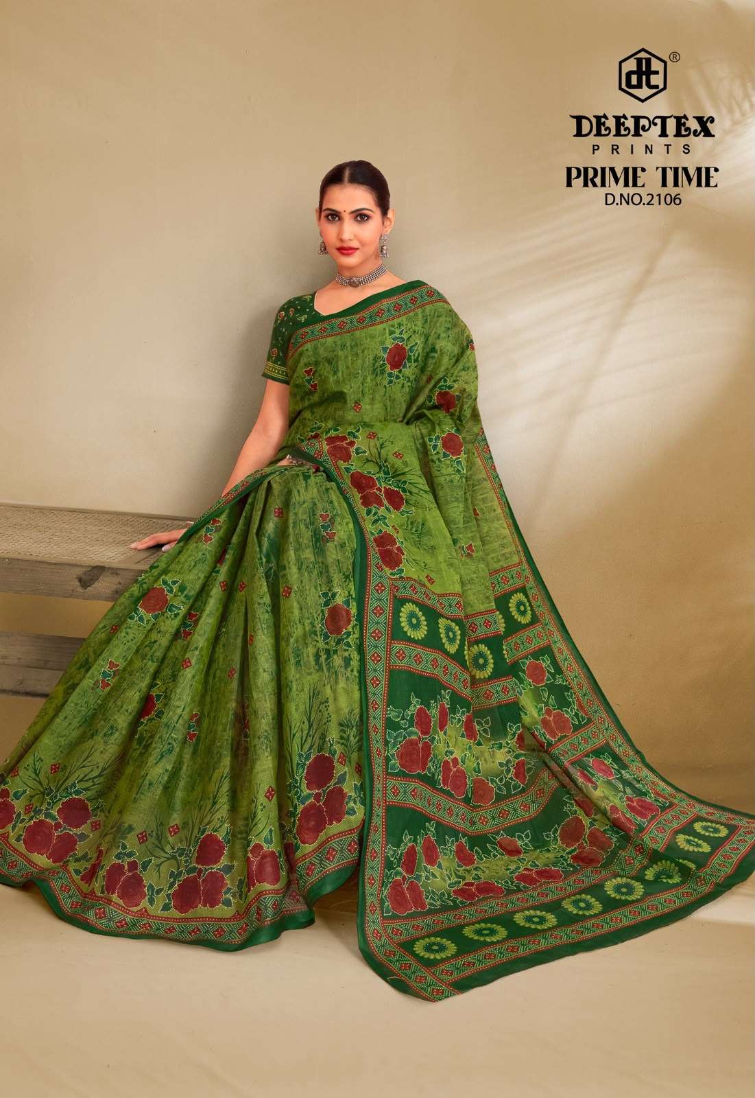 Deeptex Prime Time Vol 21 Pure Cotton Printed Saree
