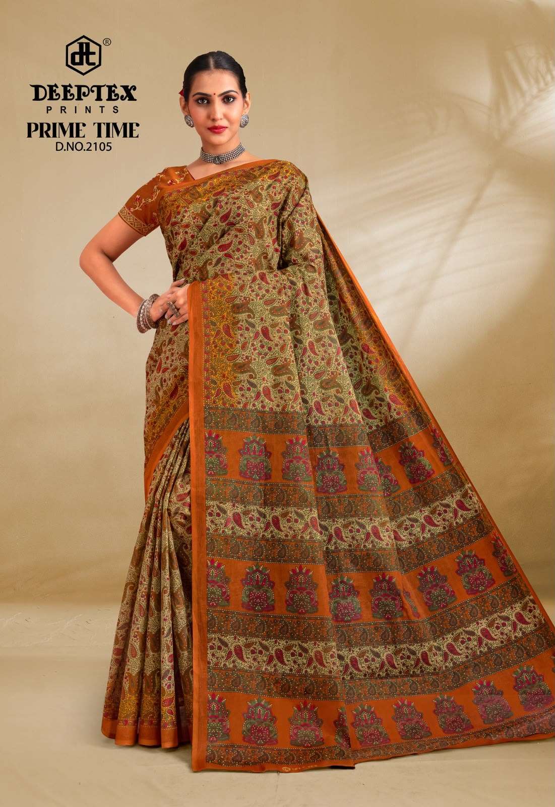 Deeptex Prime Time Vol 21 Pure Cotton Printed Saree