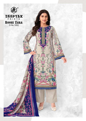 Deeptex Roohi Zara Vol-10 Cotton Printed Unstitched Dresses