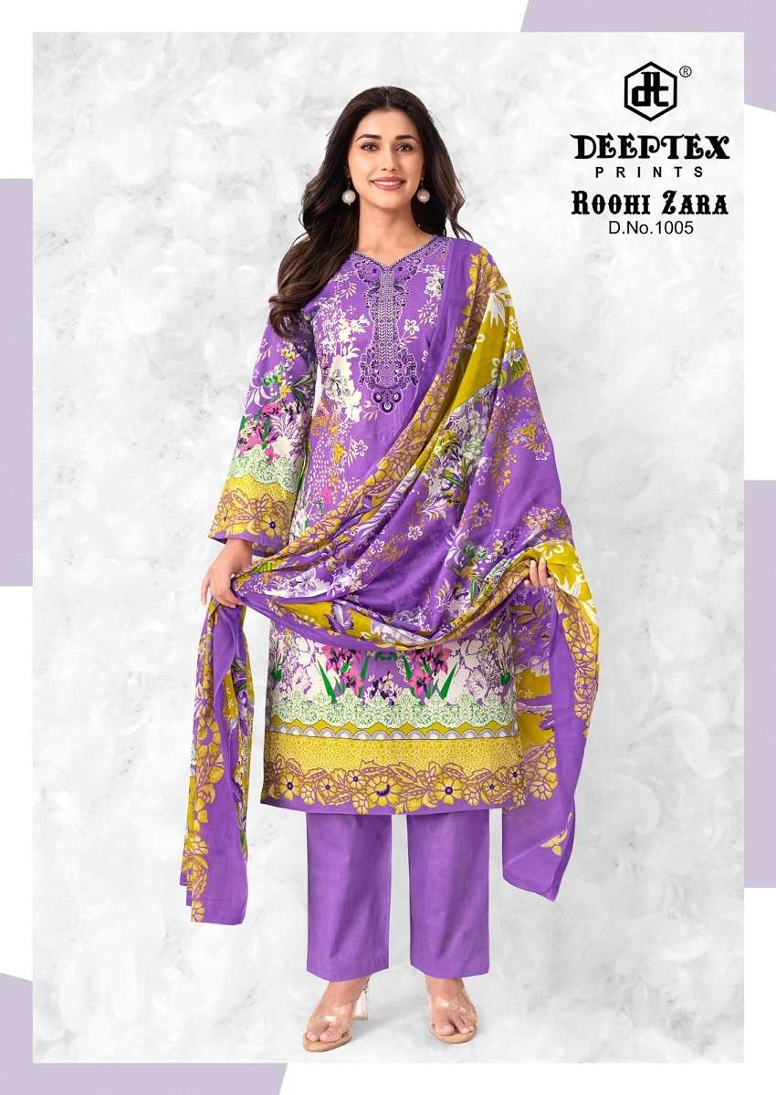 Deeptex Roohi Zara Vol-10 Cotton Printed Unstitched Dresses