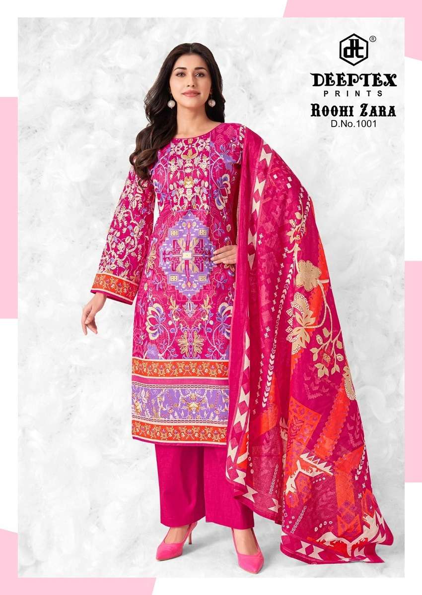 Deeptex Roohi Zara Vol-10 Cotton Printed Unstitched Dresses