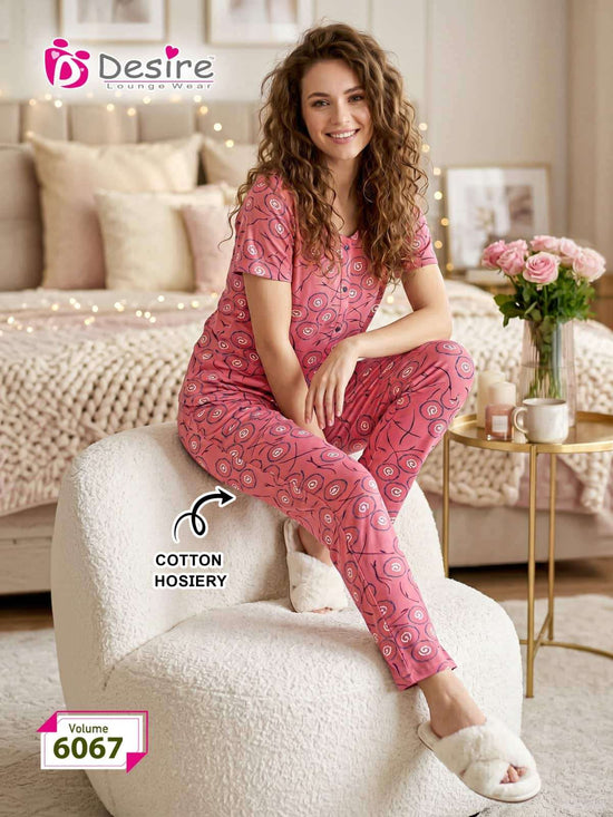 Desire Vol 6067 Premium Hosiery Night Suit Set - Amrah Wholesale