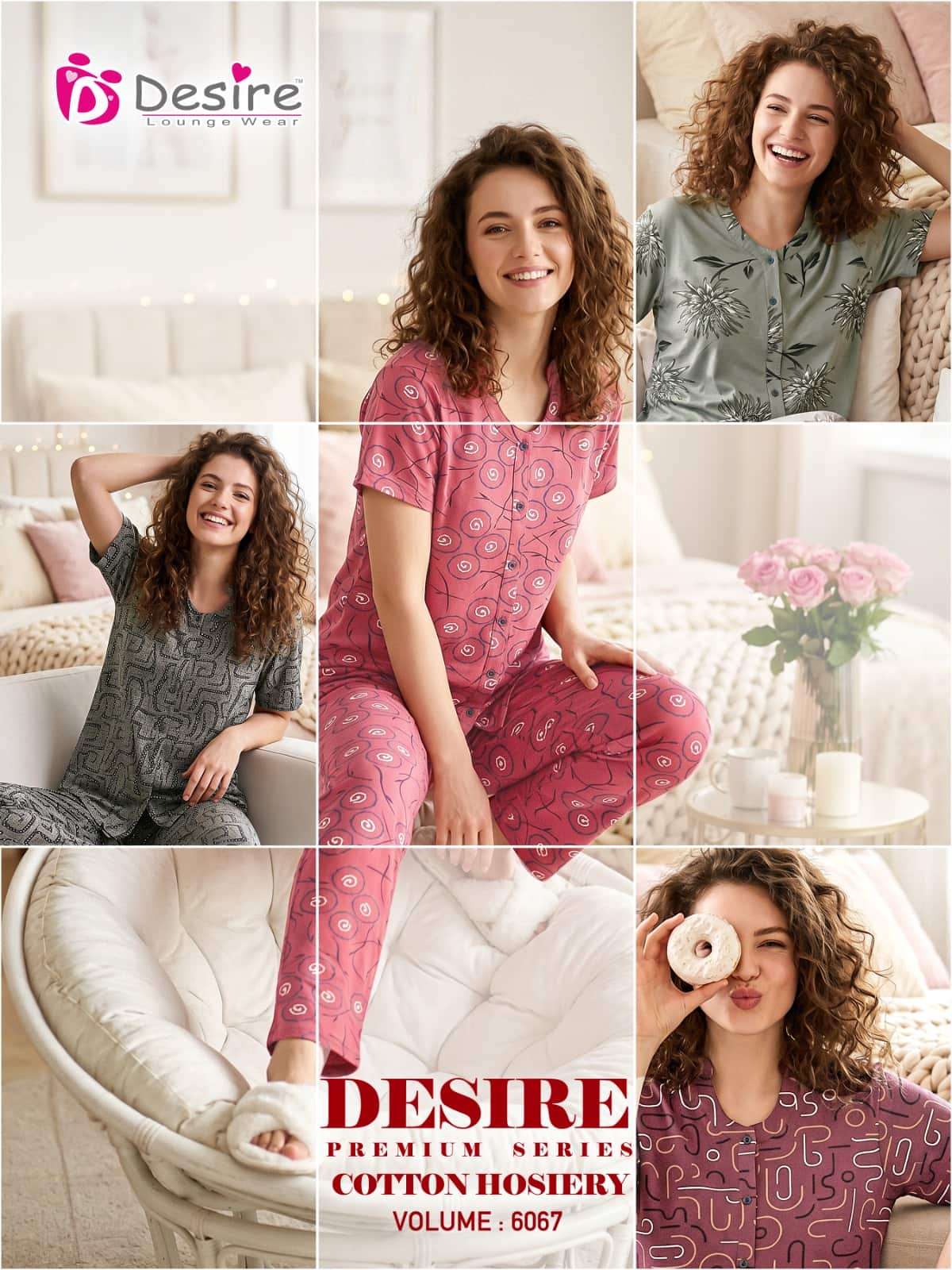 Desire Vol 6067 Premium Hosiery Night Suit Set - Amrah Wholesale