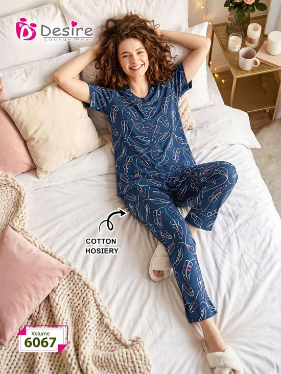 Desire Vol 6067 Premium Hosiery Night Suit Set - Amrah Wholesale