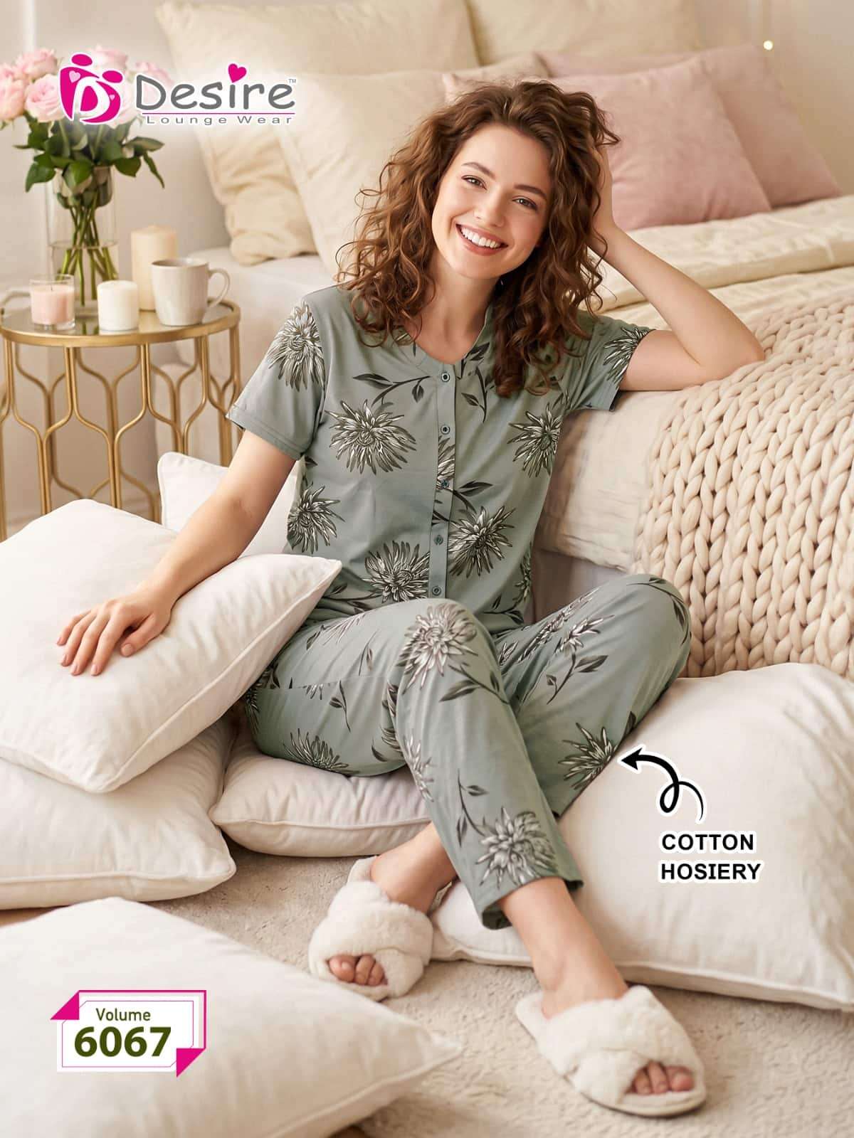 Desire Vol 6067 Premium Hosiery Night Suit Set - Amrah Wholesale