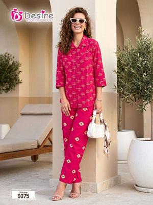 Desire Vol 6075 Premium Pure Alpine Co-Ord Set - Amrah Wholesale