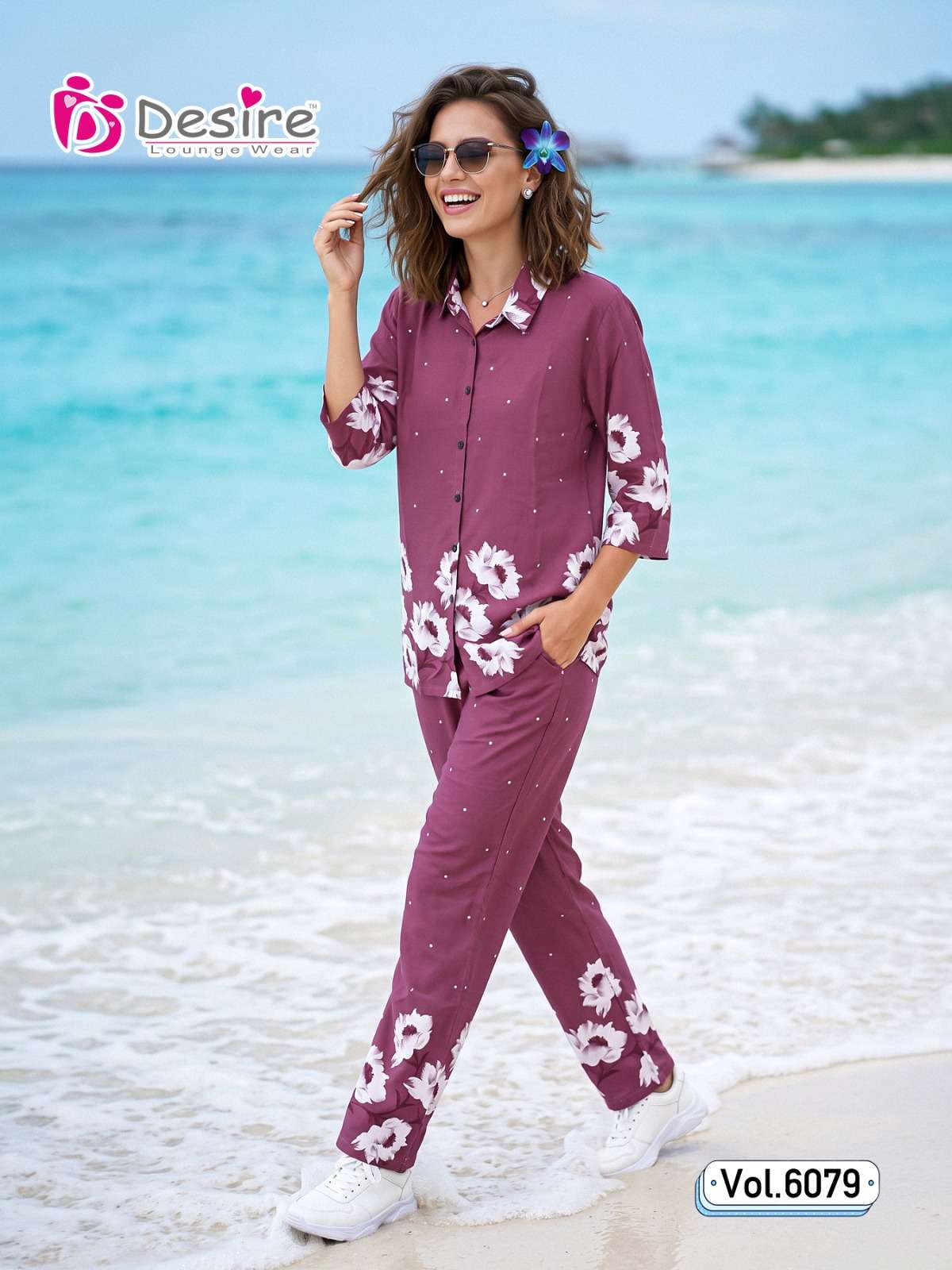 Desire Vol 6079 Premium Rayon Shirt Style Co-Ord Set - Amrah Wholesale