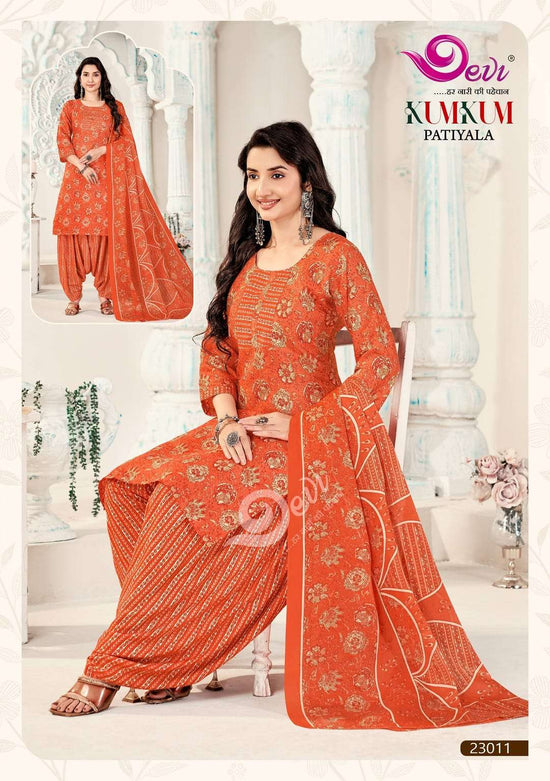 Devi Kumkum Vol-23 Cotton Printed Stitched Salwar Suit Set