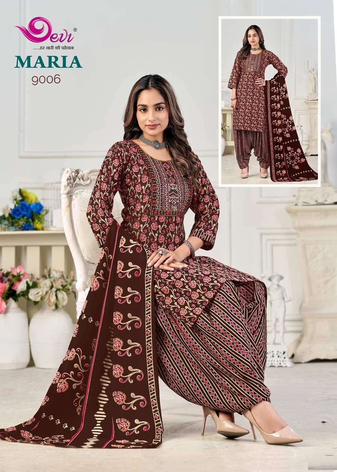 Devi Maria Vol 9 Indo Cotton Stitched Salwar Suit Set