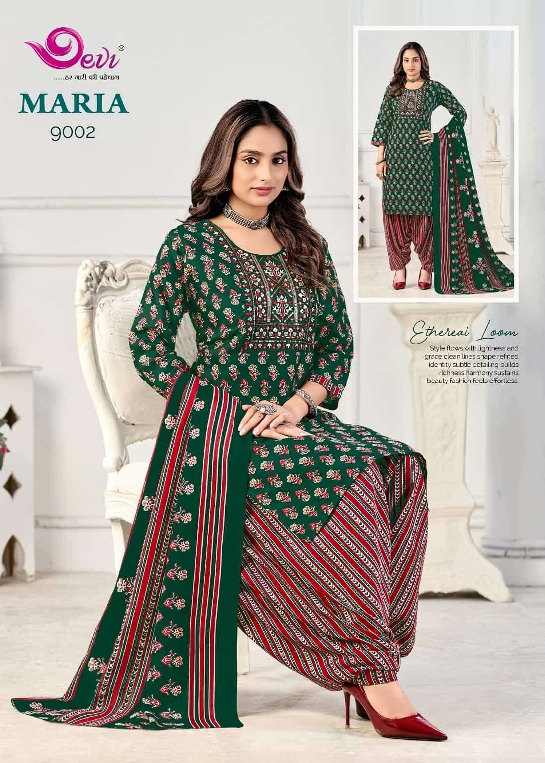 Devi Maria Vol 9 Indo Cotton Stitched Salwar Suit Set