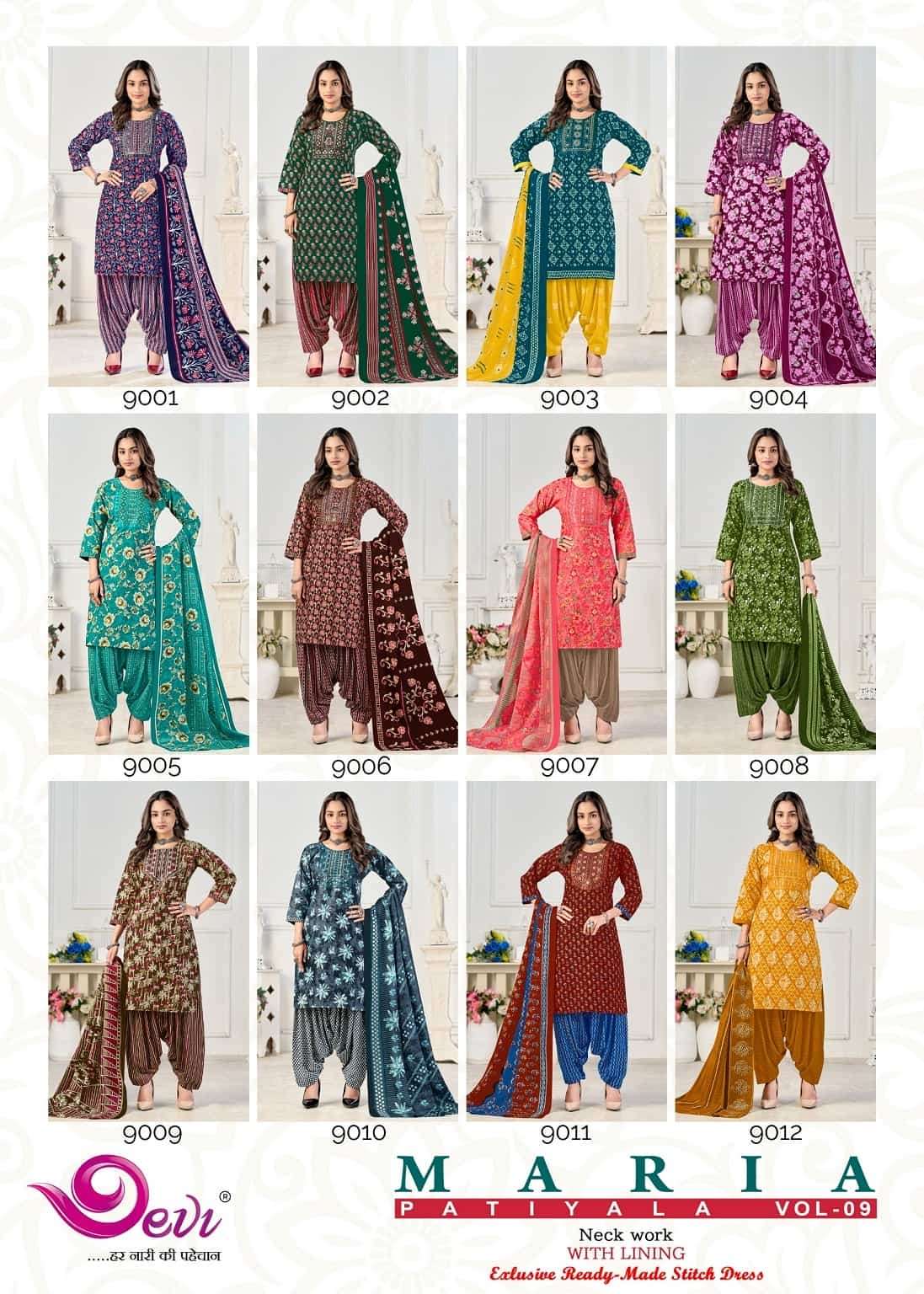 Devi Maria Vol 9 Indo Cotton Stitched Salwar Suit Set
