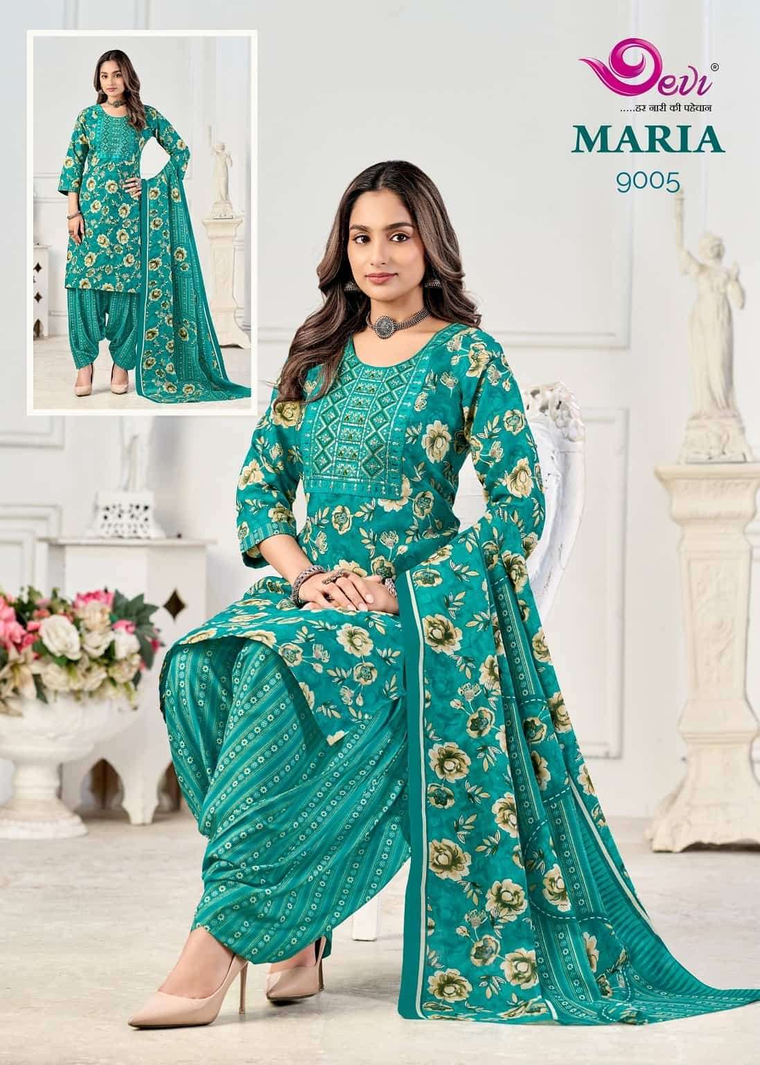 Devi Maria Vol 9 Indo Cotton Stitched Salwar Suit Set