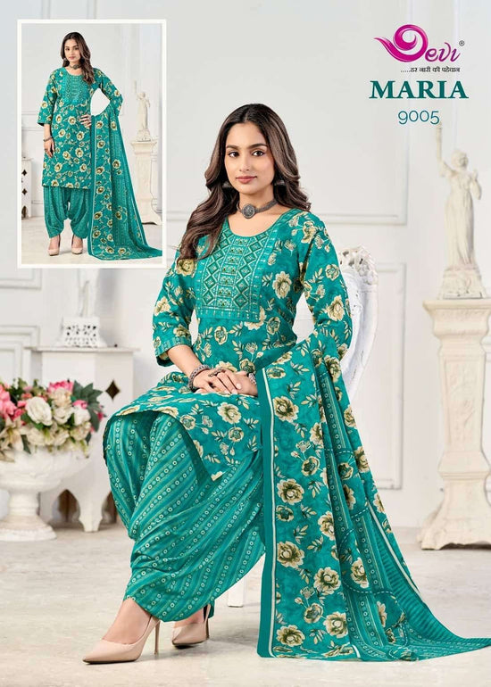 Devi Maria Vol 9 Indo Cotton Stitched Salwar Suit Set