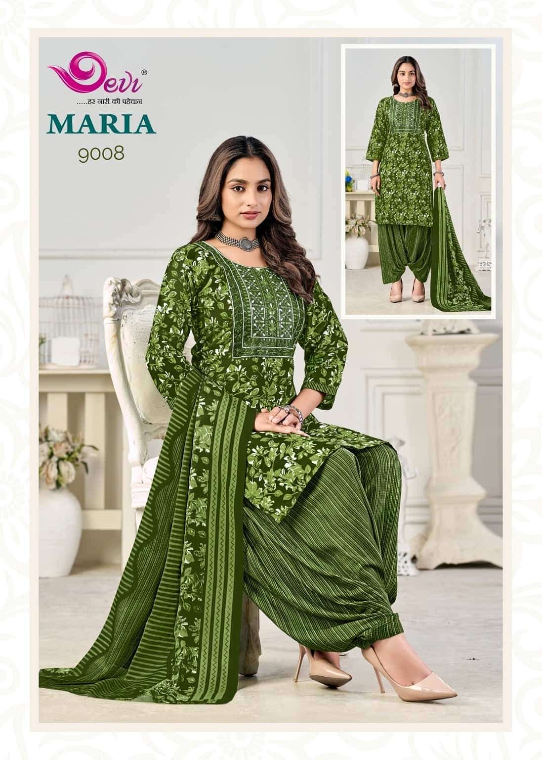 Devi Maria Vol 9 Indo Cotton Stitched Salwar Suit Set