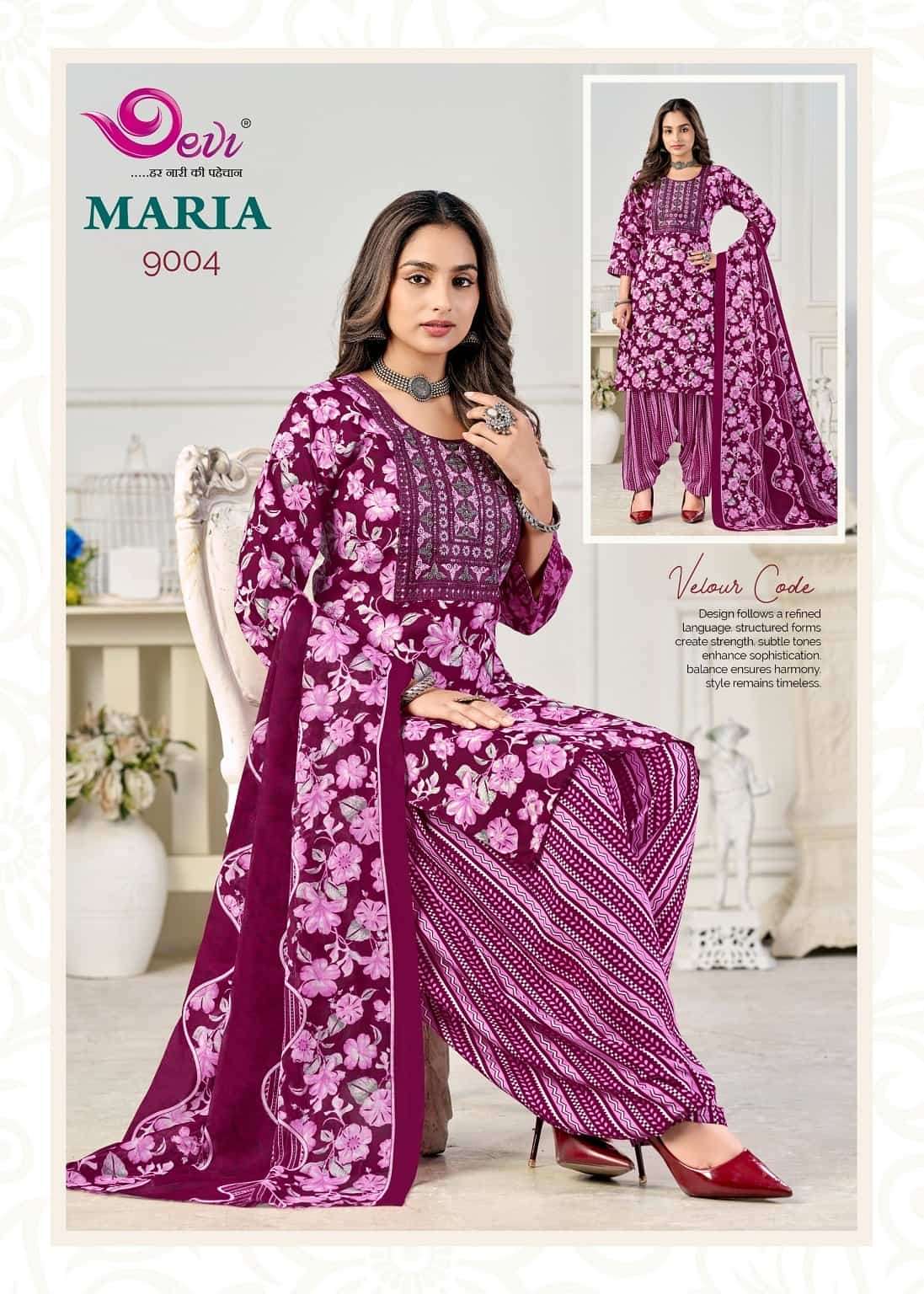 Devi Maria Vol 9 Indo Cotton Stitched Salwar Suit Set