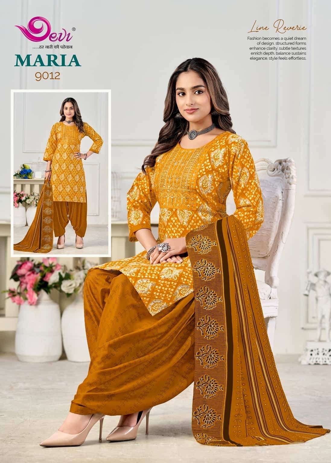 Devi Maria Vol 9 Indo Cotton Stitched Salwar Suit Set