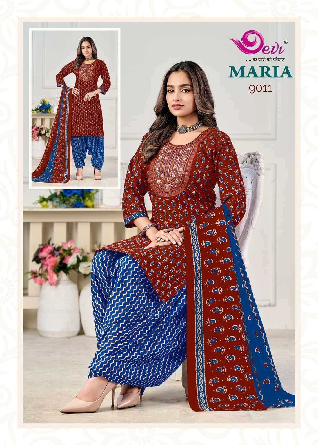 Devi Maria Vol 9 Indo Cotton Stitched Salwar Suit Set