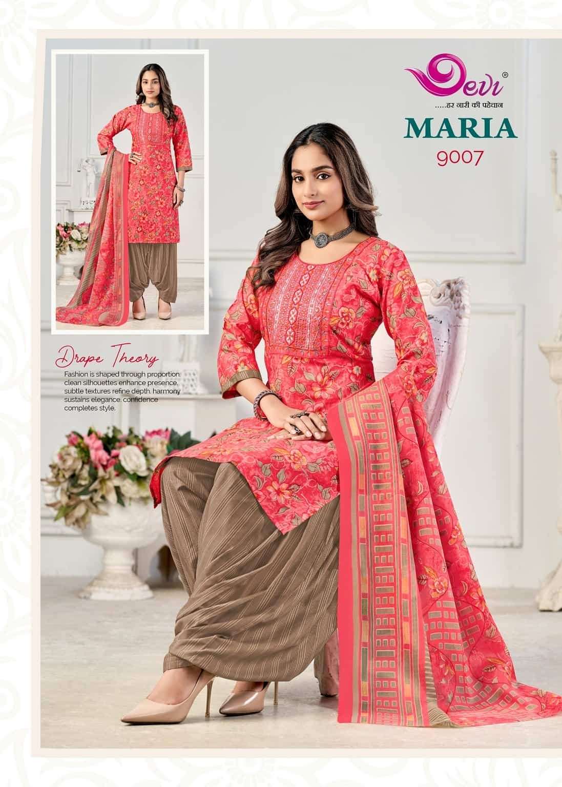 Devi Maria Vol 9 Indo Cotton Stitched Salwar Suit Set