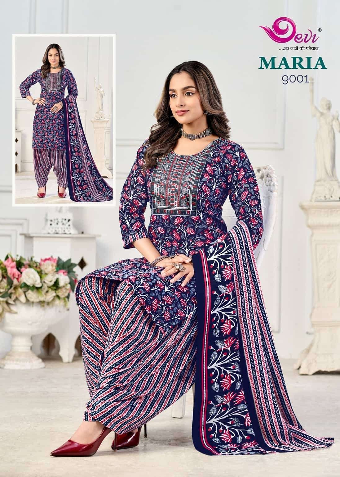 Devi Maria Vol 9 Indo Cotton Stitched Salwar Suit Set