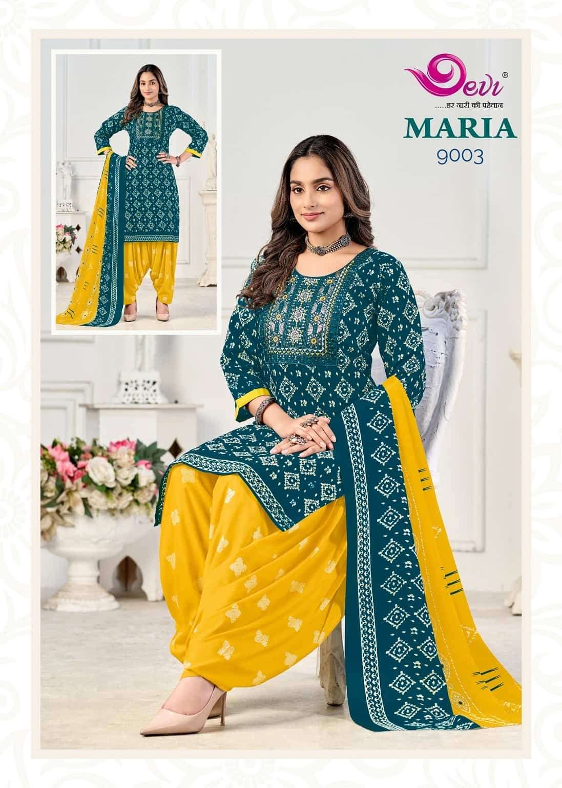 Devi Maria Vol 9 Indo Cotton Stitched Salwar Suit Set