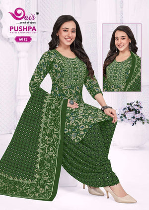 Devi Pushpa Vol 6 Readymade Indo Cotton Patiyala Suit Set