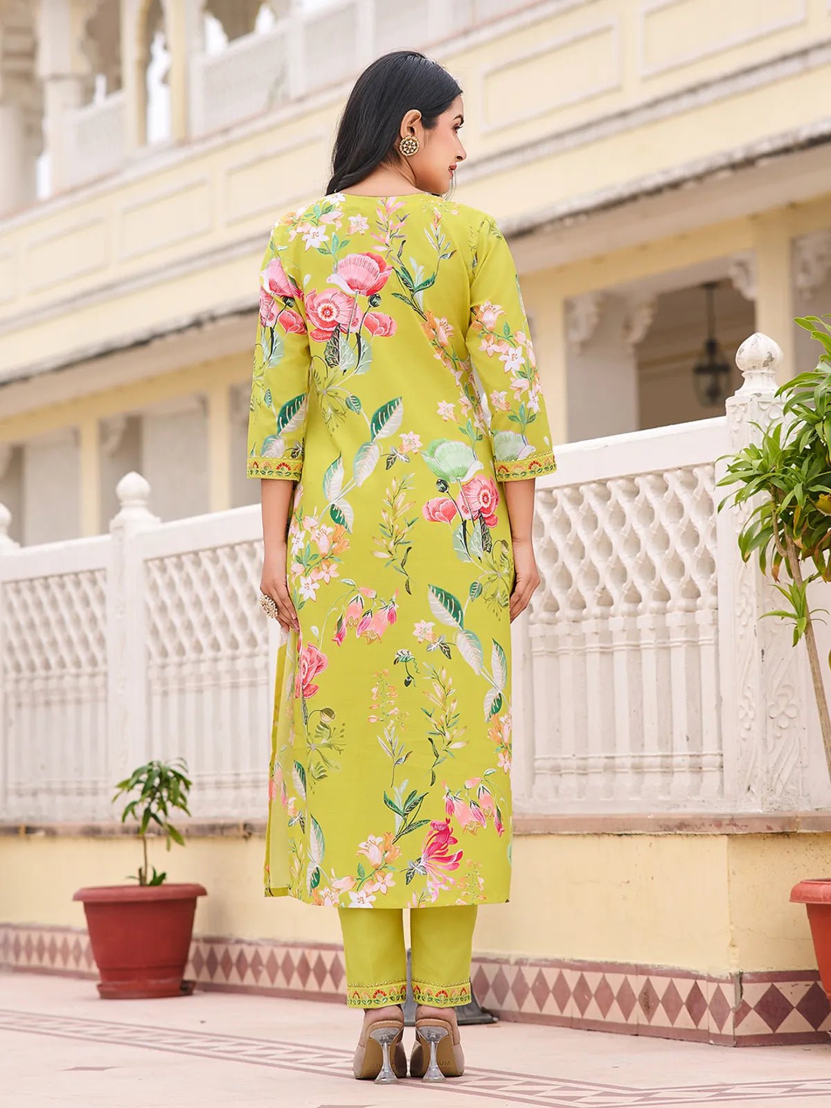 Dhruvi 431 Cotton Printed Kurti Pant Dupatta Set - Amrah Wholesale