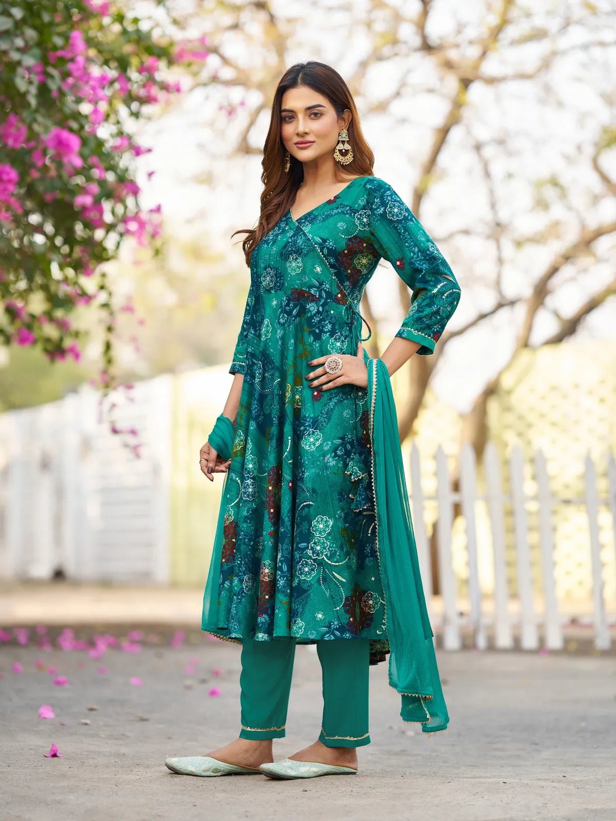 Dhruvi 433 Rayon Printed Kurti Pant Dupatta Set - Amrah Wholesale