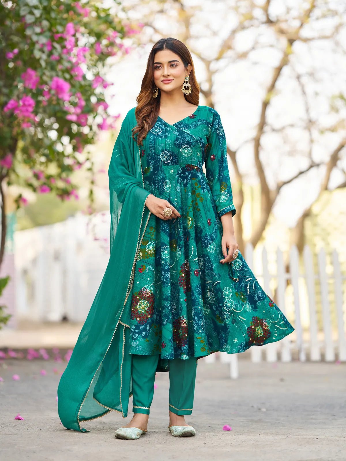 Dhruvi 433 Rayon Printed Kurti Pant Dupatta Set - Amrah Wholesale