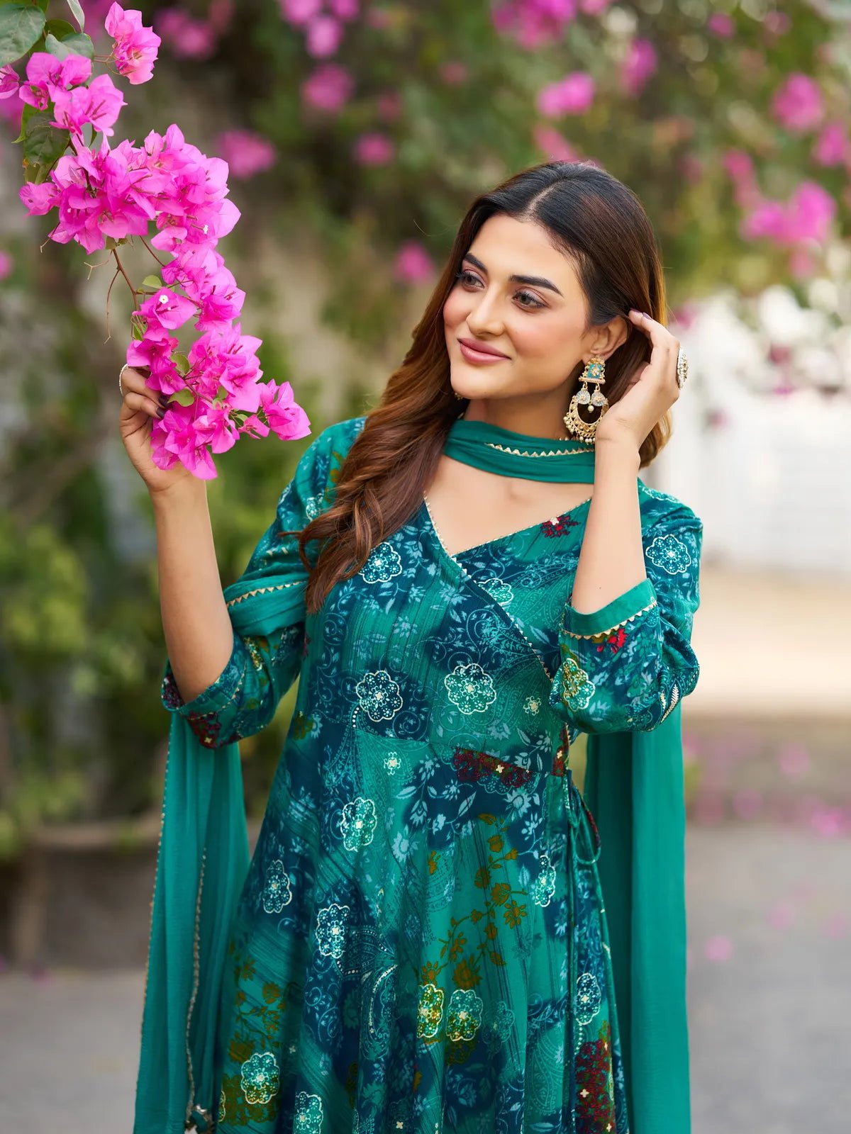 Dhruvi 433 Rayon Printed Kurti Pant Dupatta Set - Amrah Wholesale