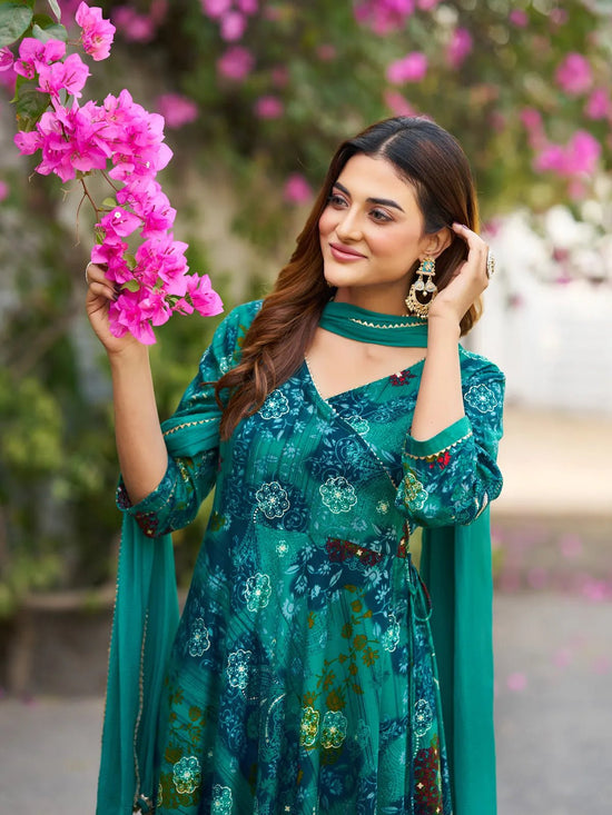 Dhruvi 433 Rayon Printed Kurti Pant Dupatta Set - Amrah Wholesale